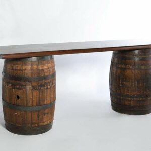 Wine Barrel with Wooden Tabletop